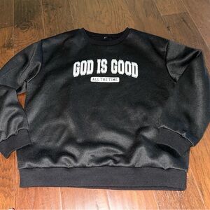 Excellent Condition Black SHEIN God is Good Sweatshirt size L